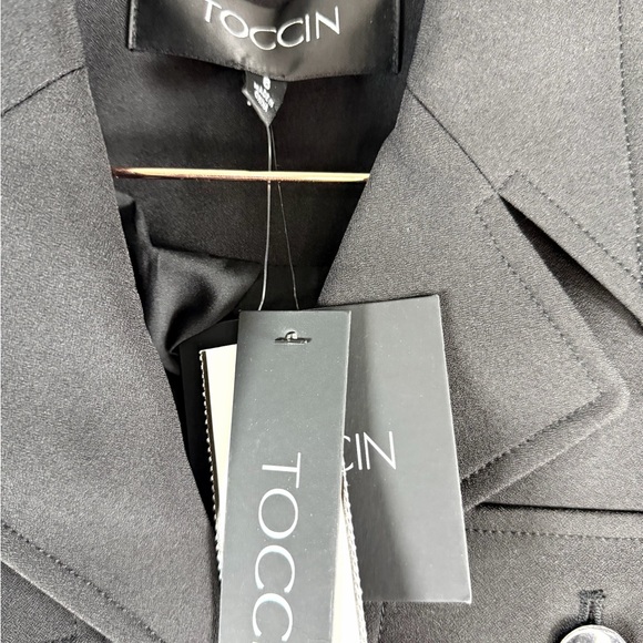 Toccin Charlie Belted Wool Safari Blazer Size 6 $795 Retail - Picture 9 of 13